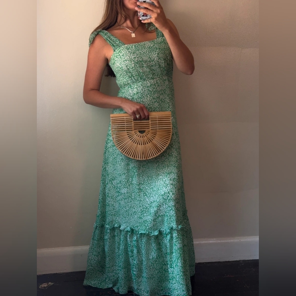 American Vintage Green Sleeveless Maxi Sundress